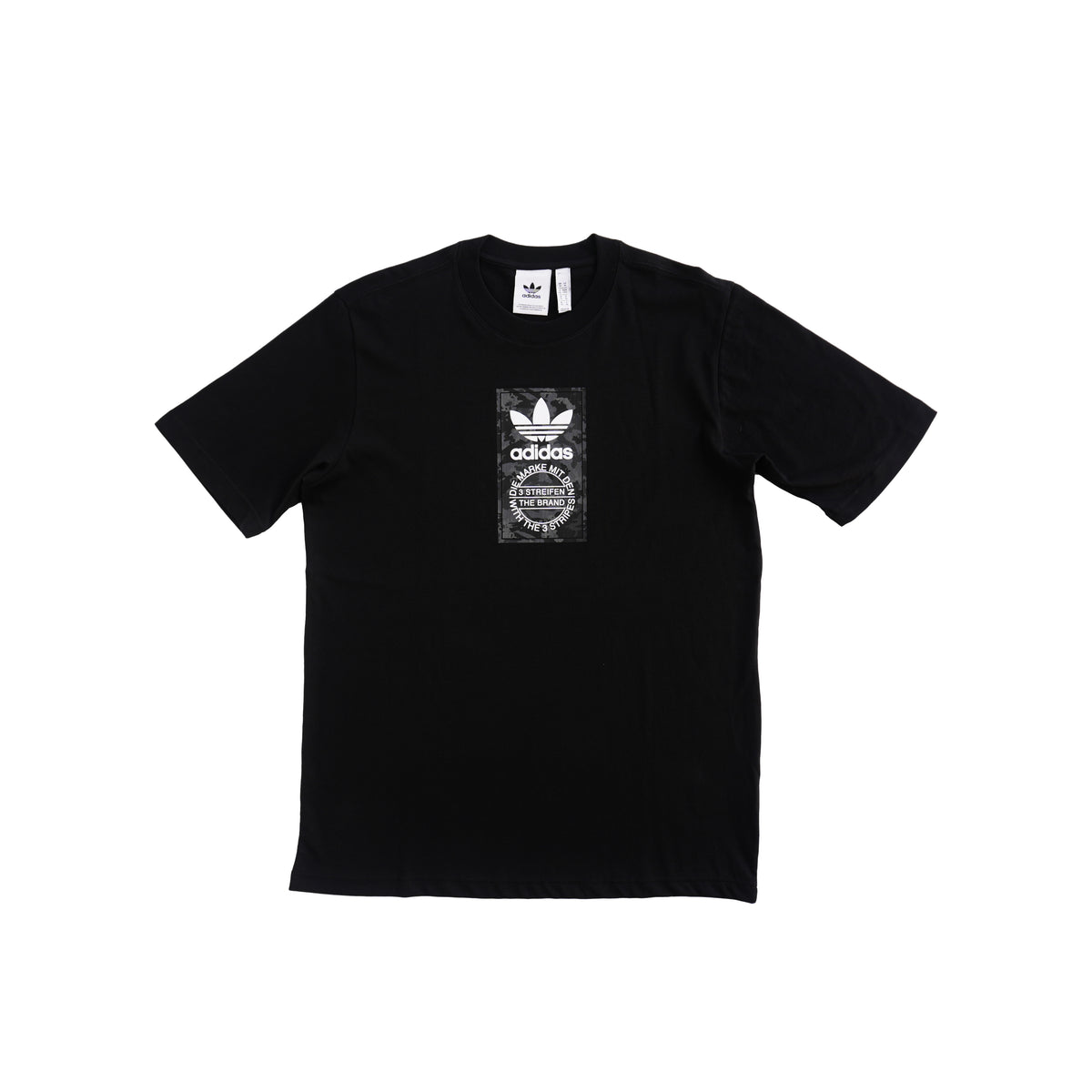 ADIDAS ORIGINALS CAMO LABEL T-SHIRT – BLACK