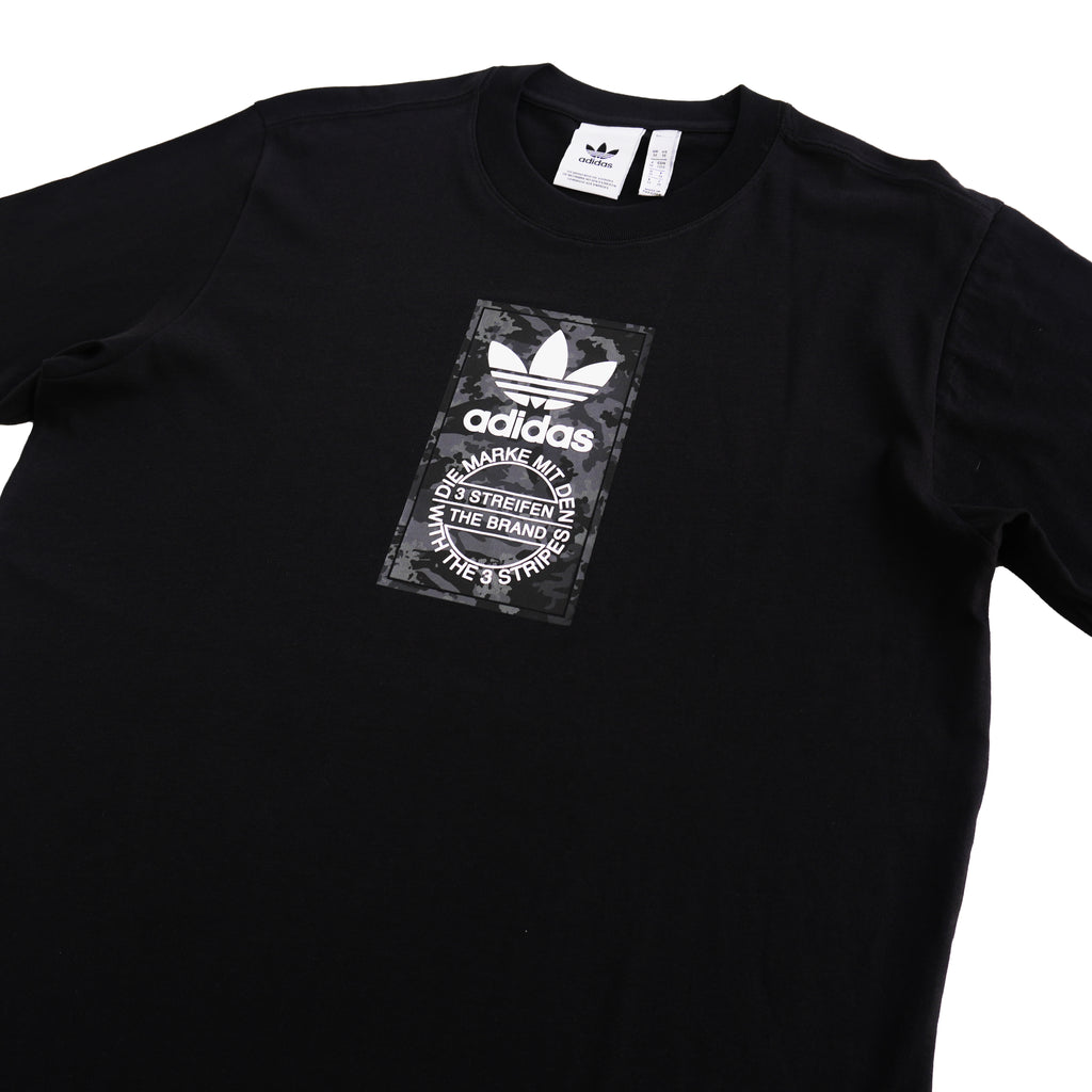 ADIDAS ORIGINALS CAMO LABEL T-SHIRT – BLACK