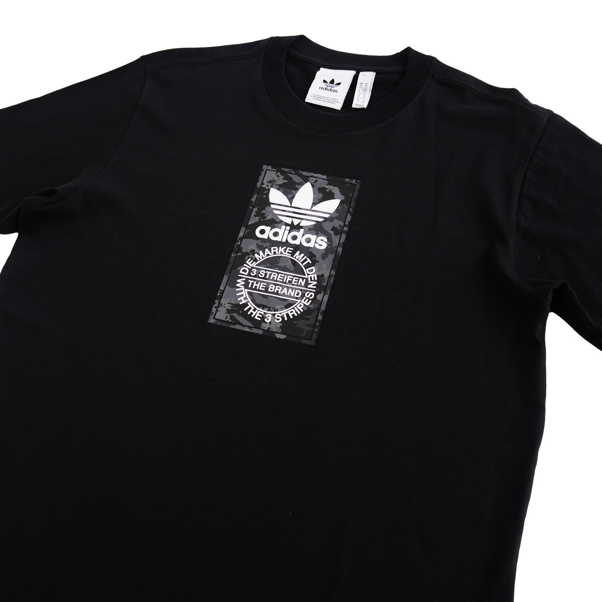 ADIDAS ORIGINALS CAMO LABEL T-SHIRT – BLACK