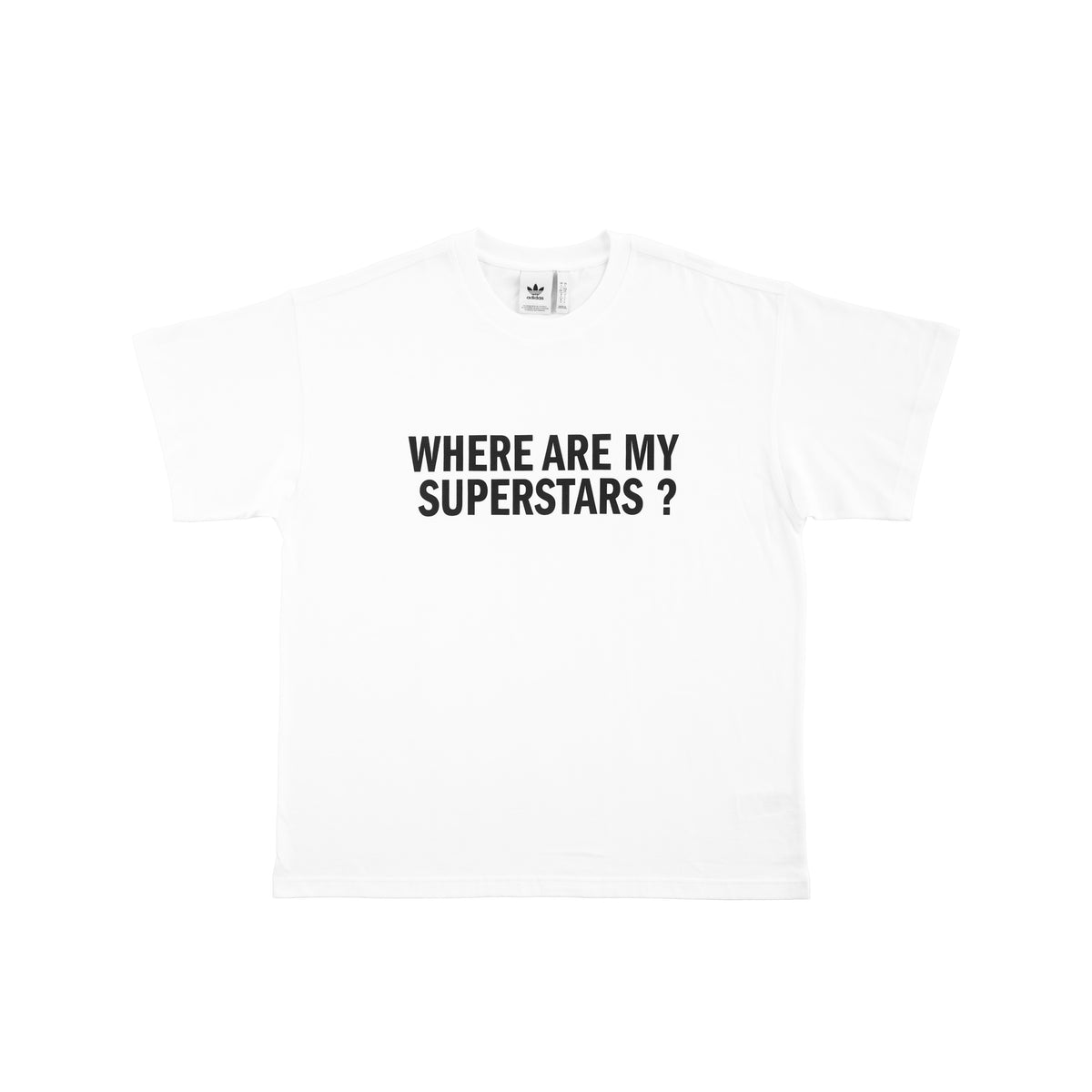 ADIDAS ORIGINALS “WHERE ARE MY SUPERSTARS?” T-SHIRT – WHITE
