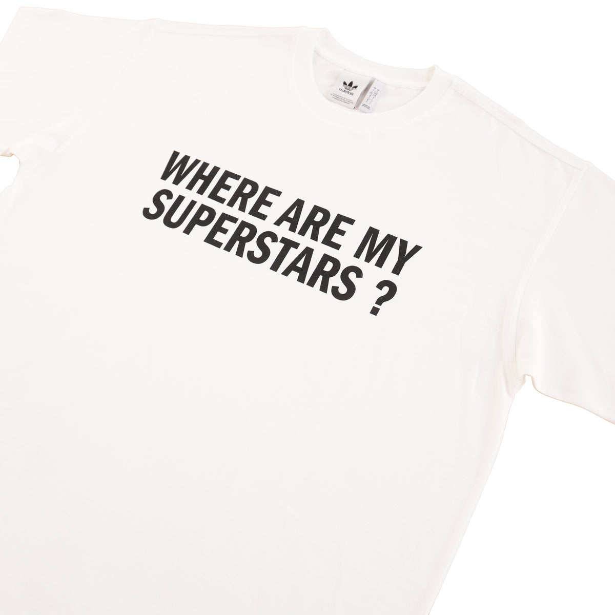 ADIDAS ORIGINALS “WHERE ARE MY SUPERSTARS?” T-SHIRT – WHITE