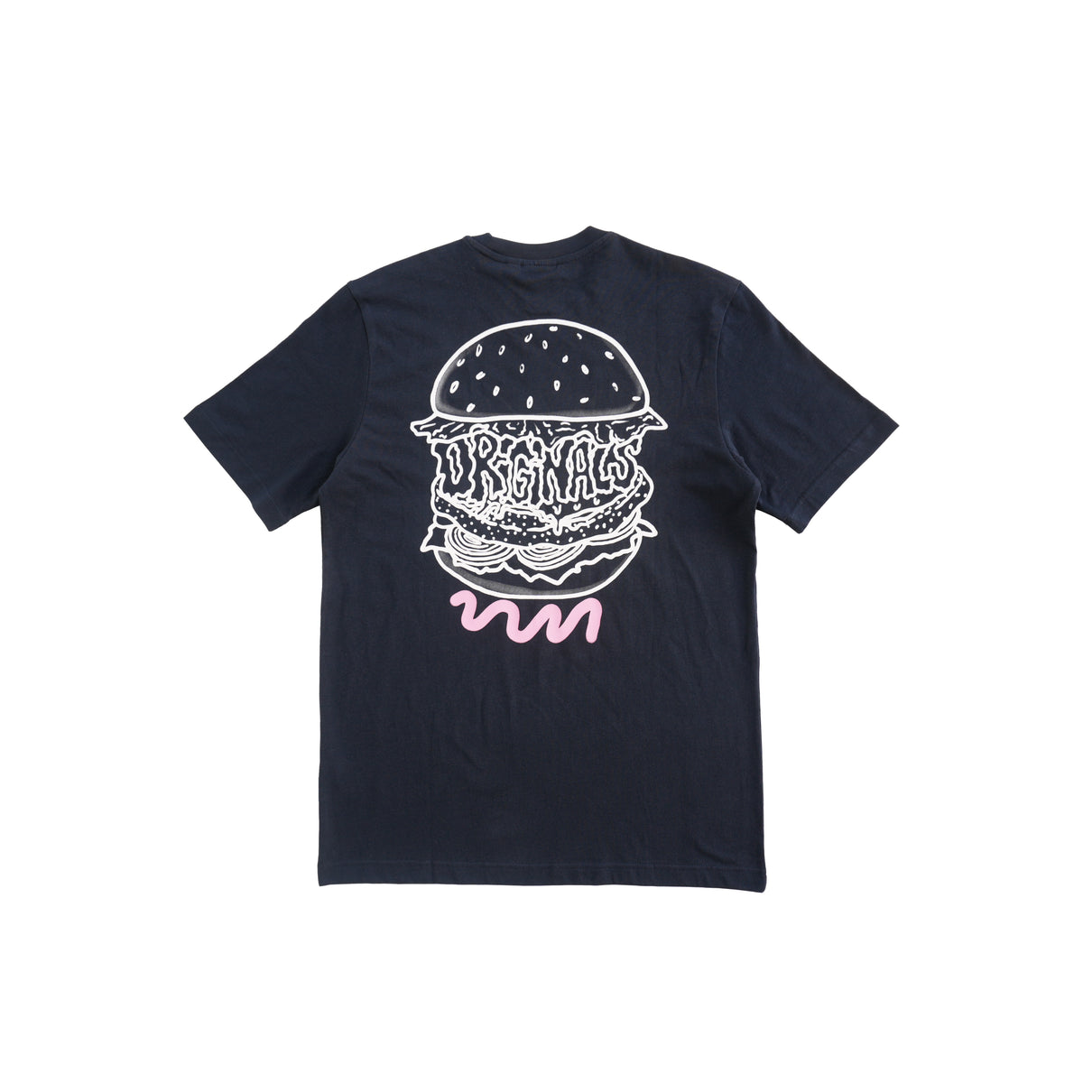 ADIDAS ORIGINALS BURGER GRAPHIC T-SHIRT – NAVY