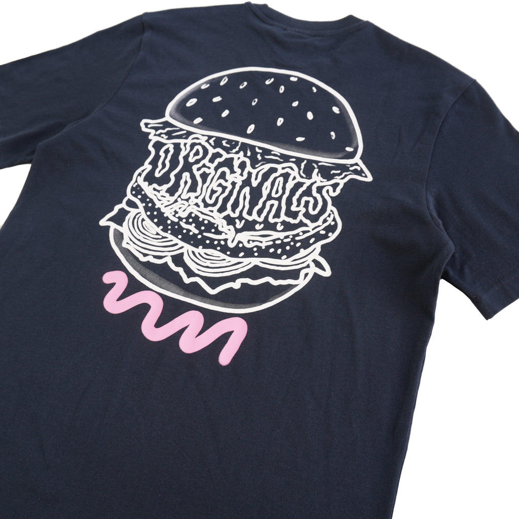 ADIDAS ORIGINALS BURGER GRAPHIC T-SHIRT – NAVY
