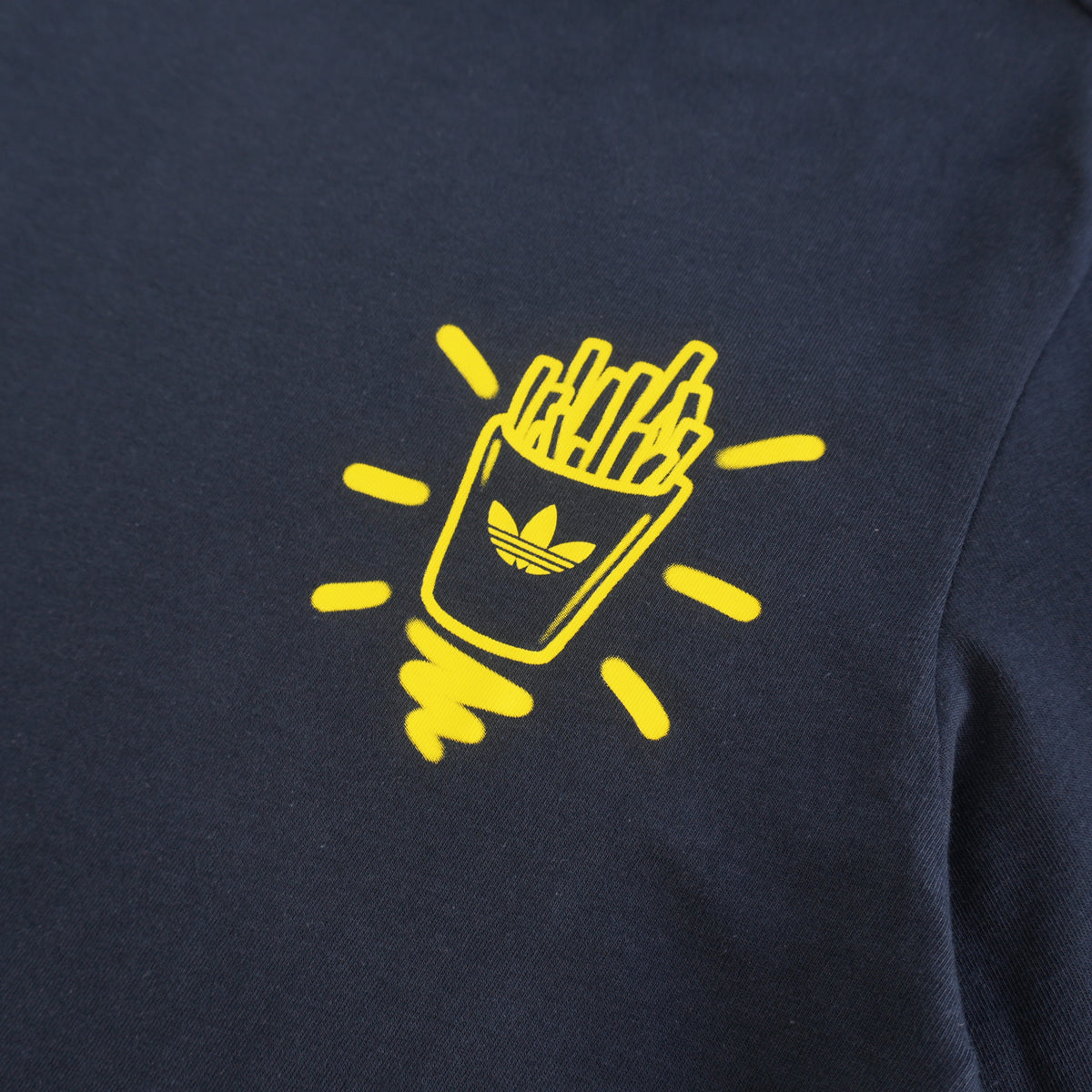 ADIDAS ORIGINALS BURGER GRAPHIC T-SHIRT – NAVY