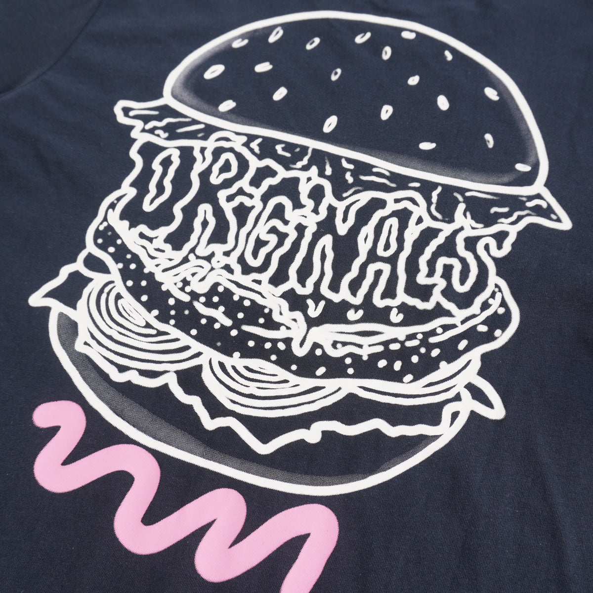 ADIDAS ORIGINALS BURGER GRAPHIC T-SHIRT – NAVY