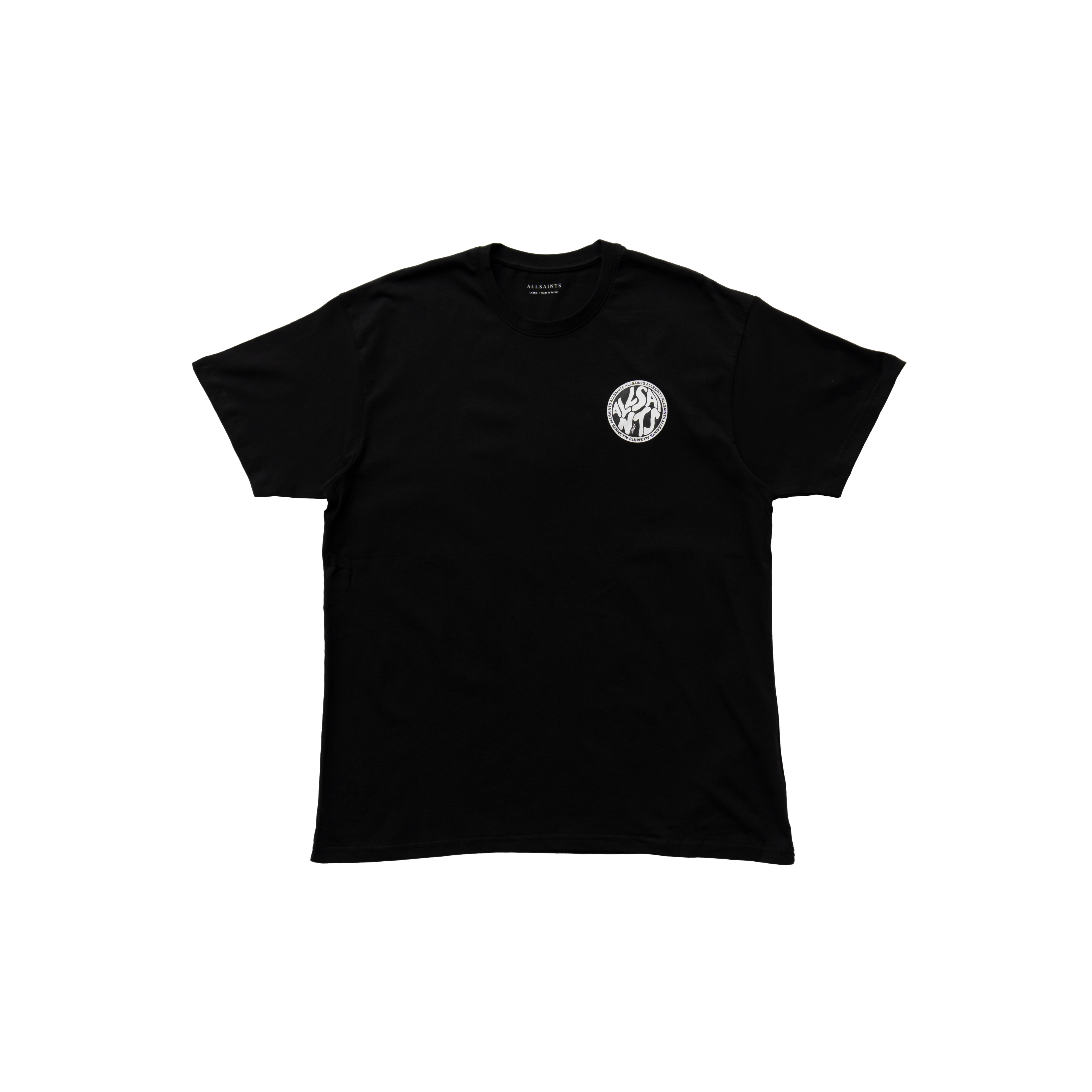 ALLSAINTS TIERRA OVERSIZED CIRCLE LOGO T-SHIRT - BLACK
