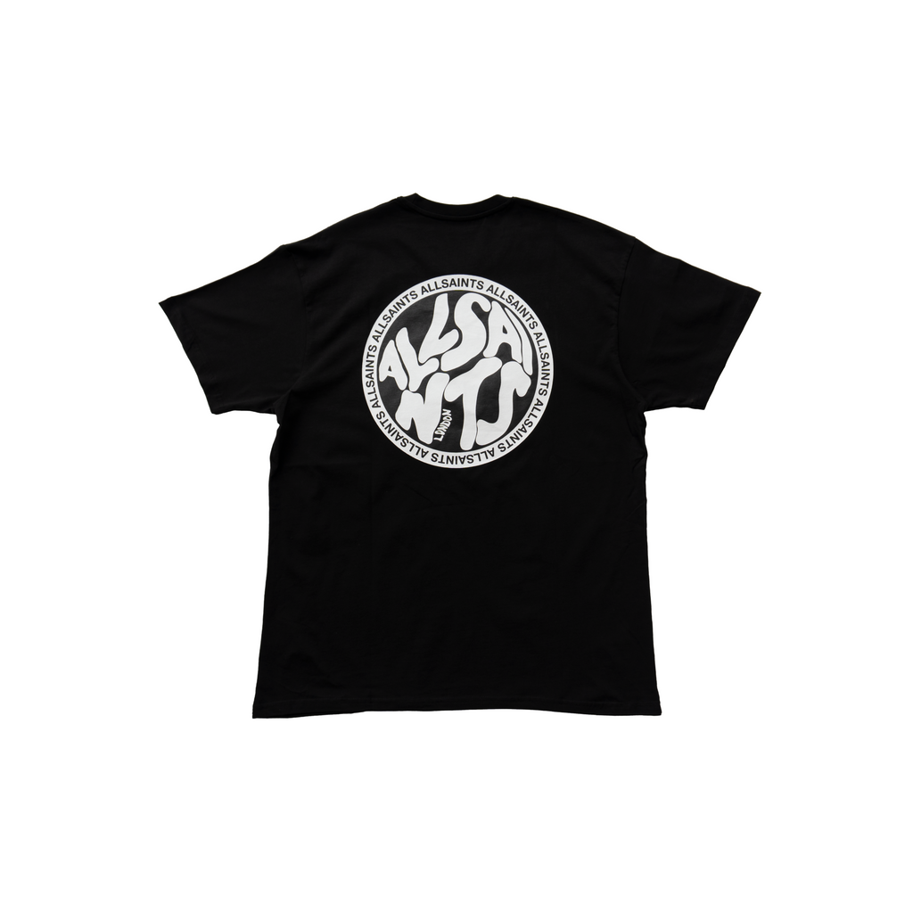 ALLSAINTS TIERRA OVERSIZED CIRCLE LOGO T-SHIRT - BLACK