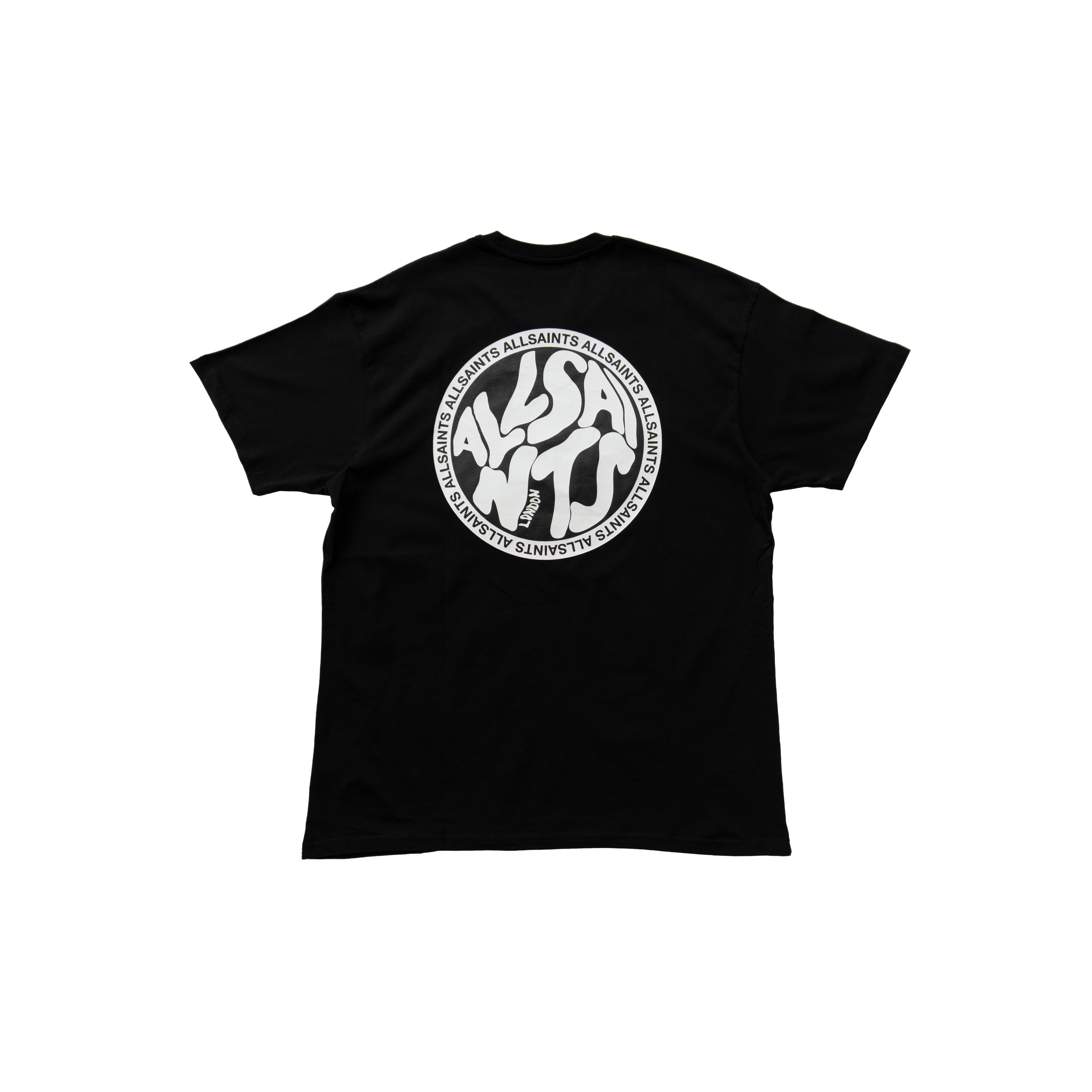 ALLSAINTS TIERRA OVERSIZED CIRCLE LOGO T-SHIRT - BLACK