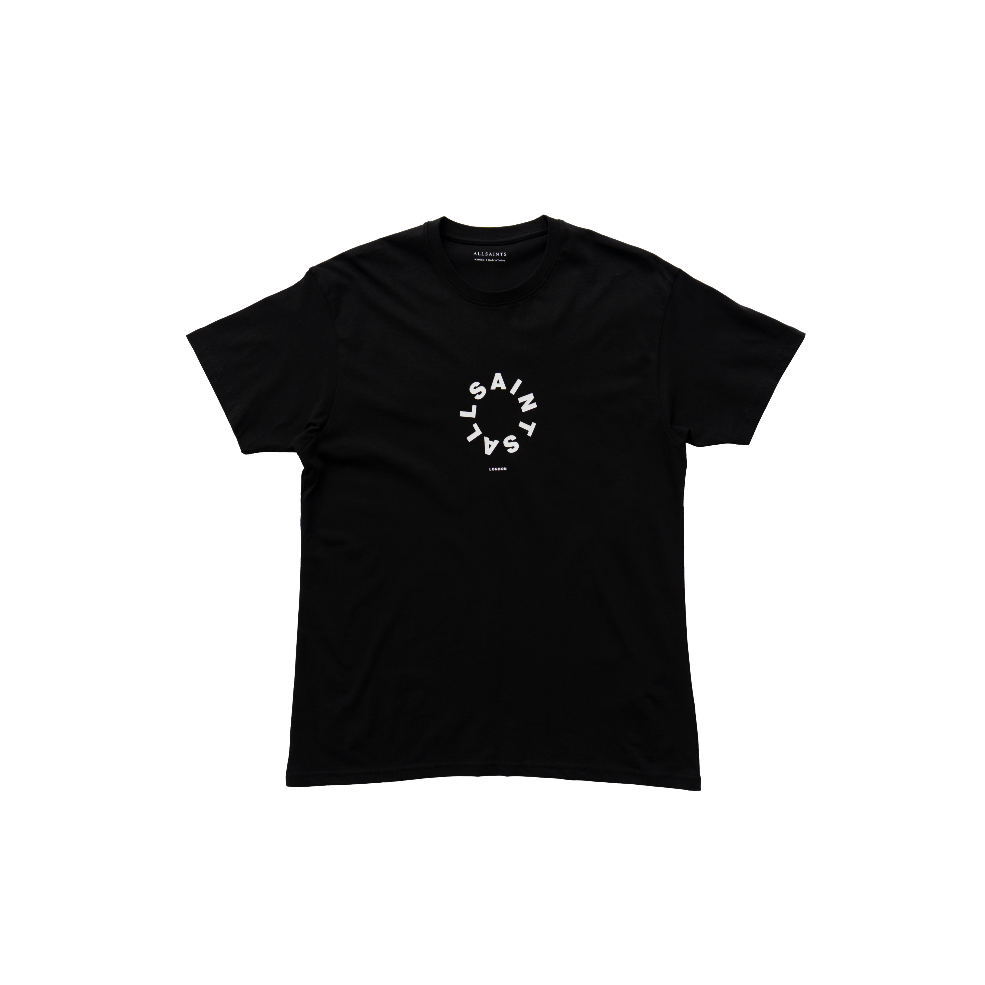 ALLSAINTS CIRCLE LOGO GRAPHIC T-SHIRT - BLACK