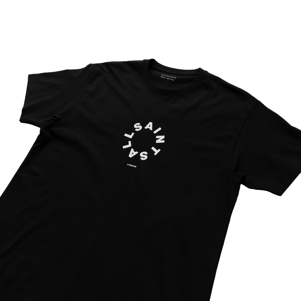 ALLSAINTS CIRCLE LOGO GRAPHIC T-SHIRT - BLACK