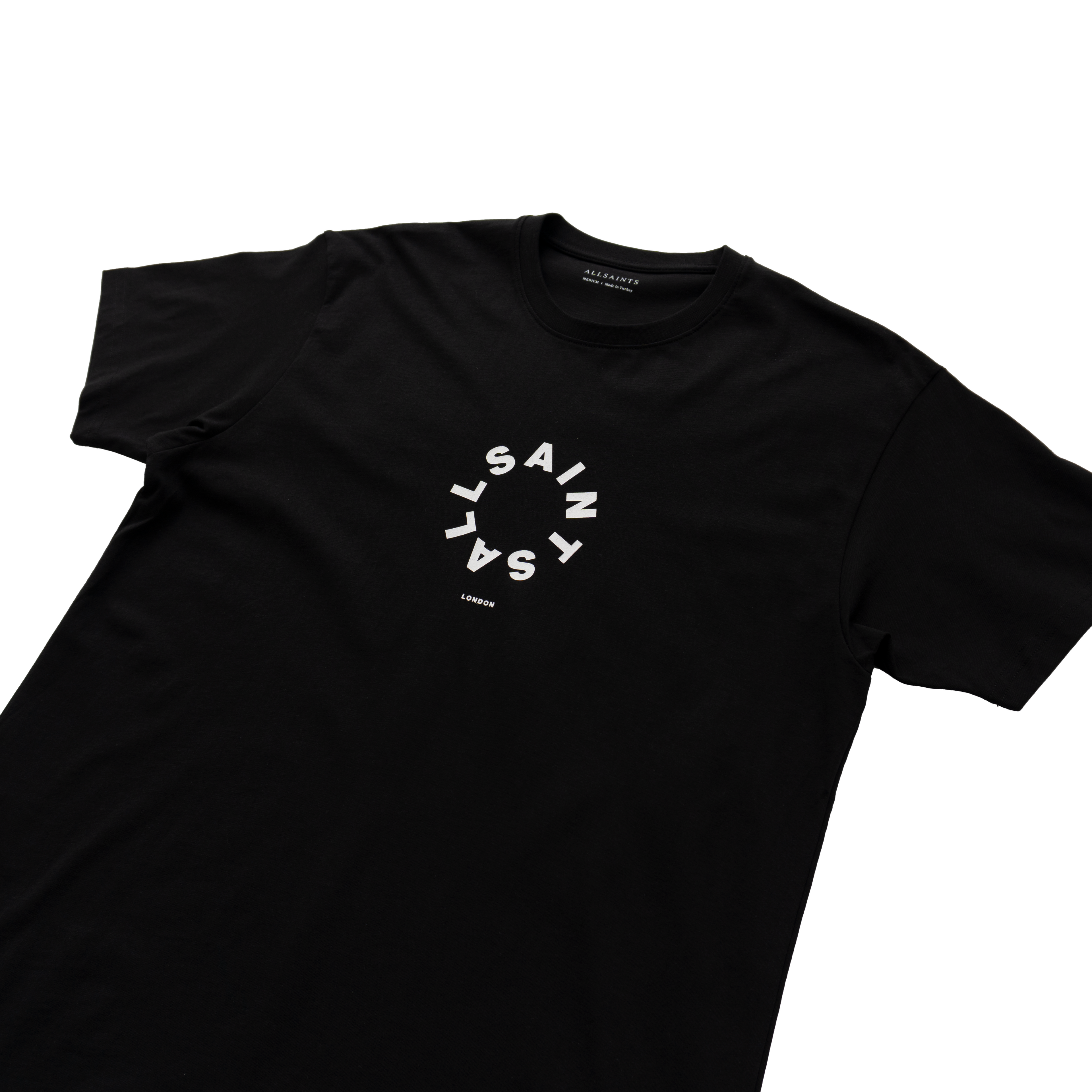 ALLSAINTS CIRCLE LOGO GRAPHIC T-SHIRT - BLACK