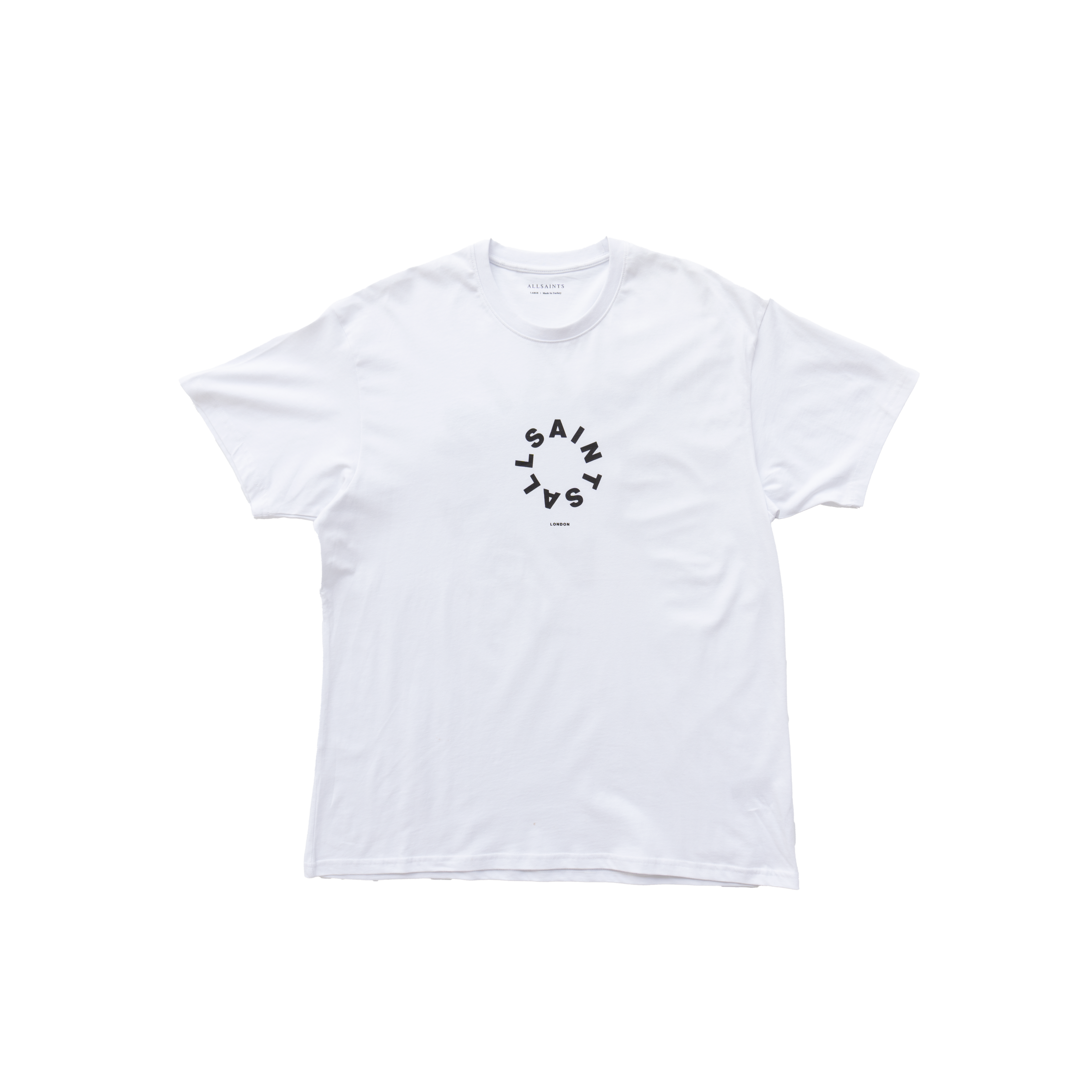 ALLSAINTS CIRCLE LOGO GRAPHIC T-SHIRT - WHITE