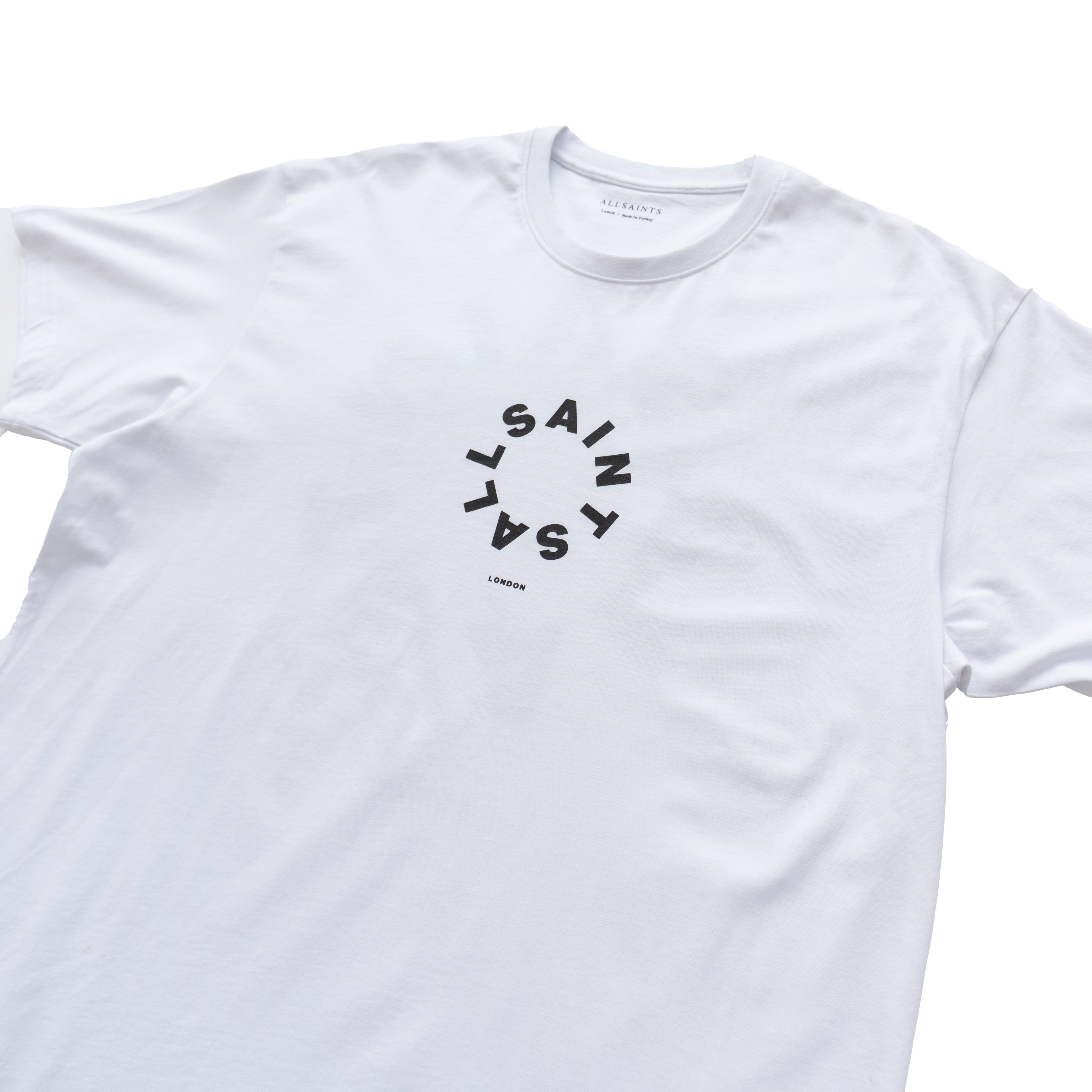 ALLSAINTS CIRCLE LOGO GRAPHIC T-SHIRT - WHITE