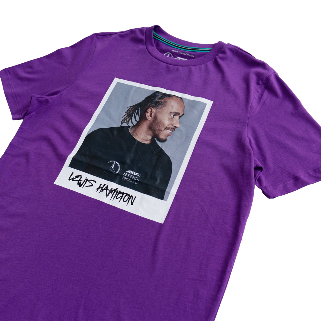 MERCEDES-AMG PETRONAS LEWIS HAMILTON PORTRAIT TEE – PURPLE
