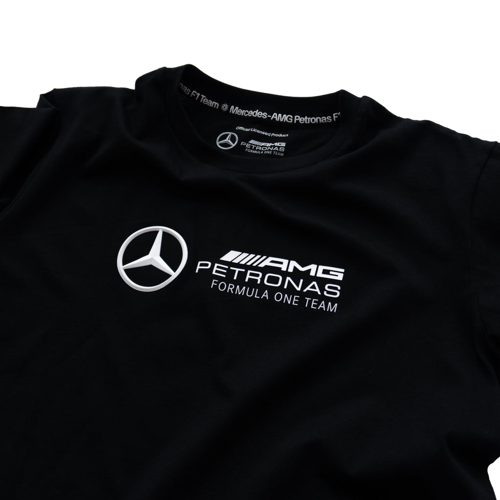 MERCEDES-AMG PETRONAS FORMULA ONE TEAM LOGO T-SHIRT – BLACK (W)
