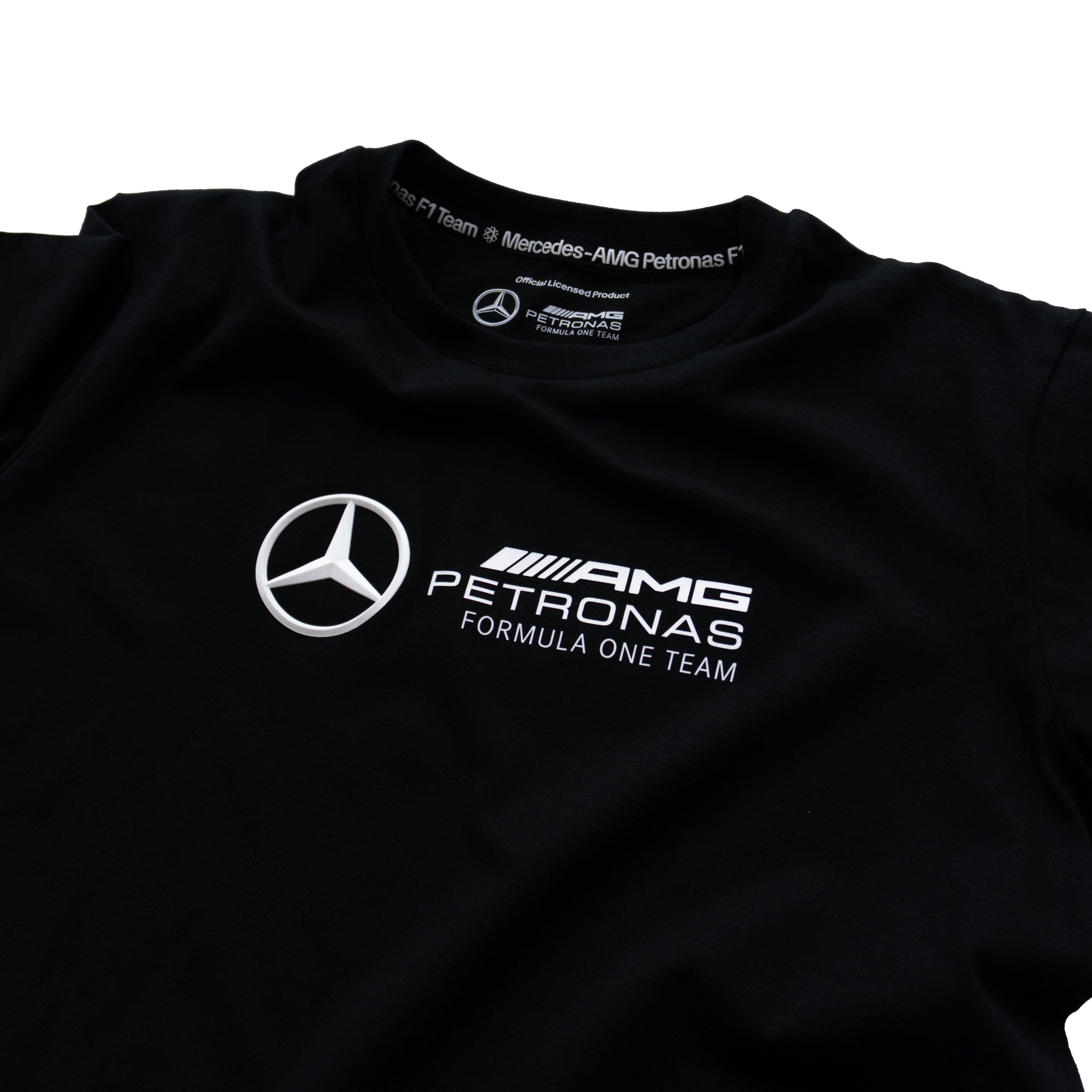 MERCEDES-AMG PETRONAS FORMULA ONE TEAM LOGO T-SHIRT – BLACK (W)