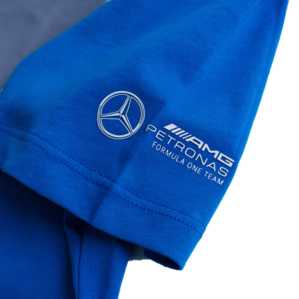 MERCEDES-AMG PETRONAS GEORGE RUSSELL PORTRAIT TEE – BLUE