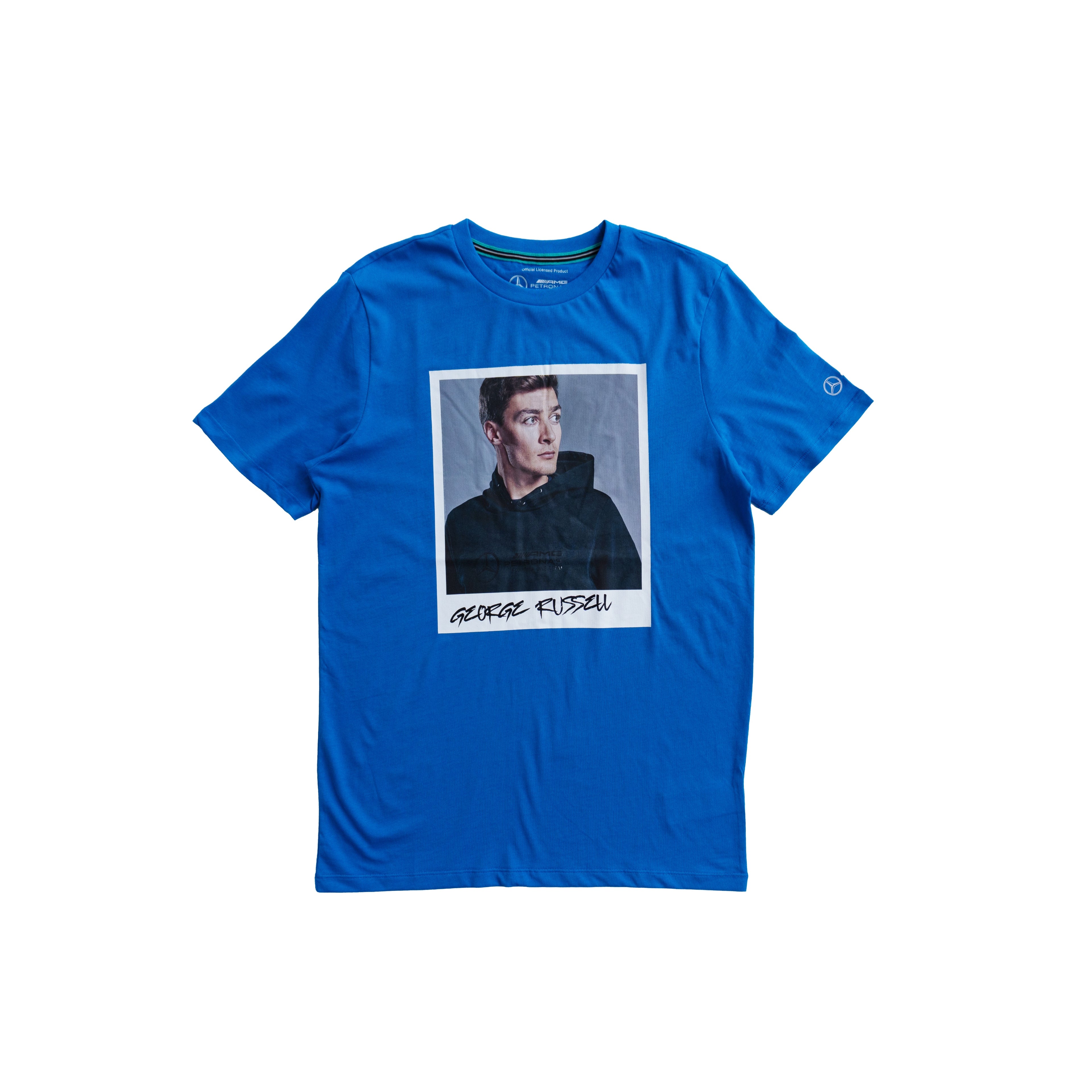 MERCEDES-AMG PETRONAS GEORGE RUSSELL PORTRAIT TEE – BLUE