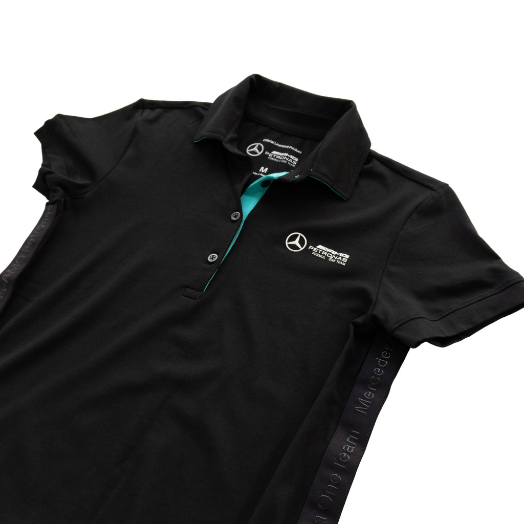 MERCEDES-AMG PETRONAS FORMULA ONE TEAM POLO SHIRT – BLACK (W)