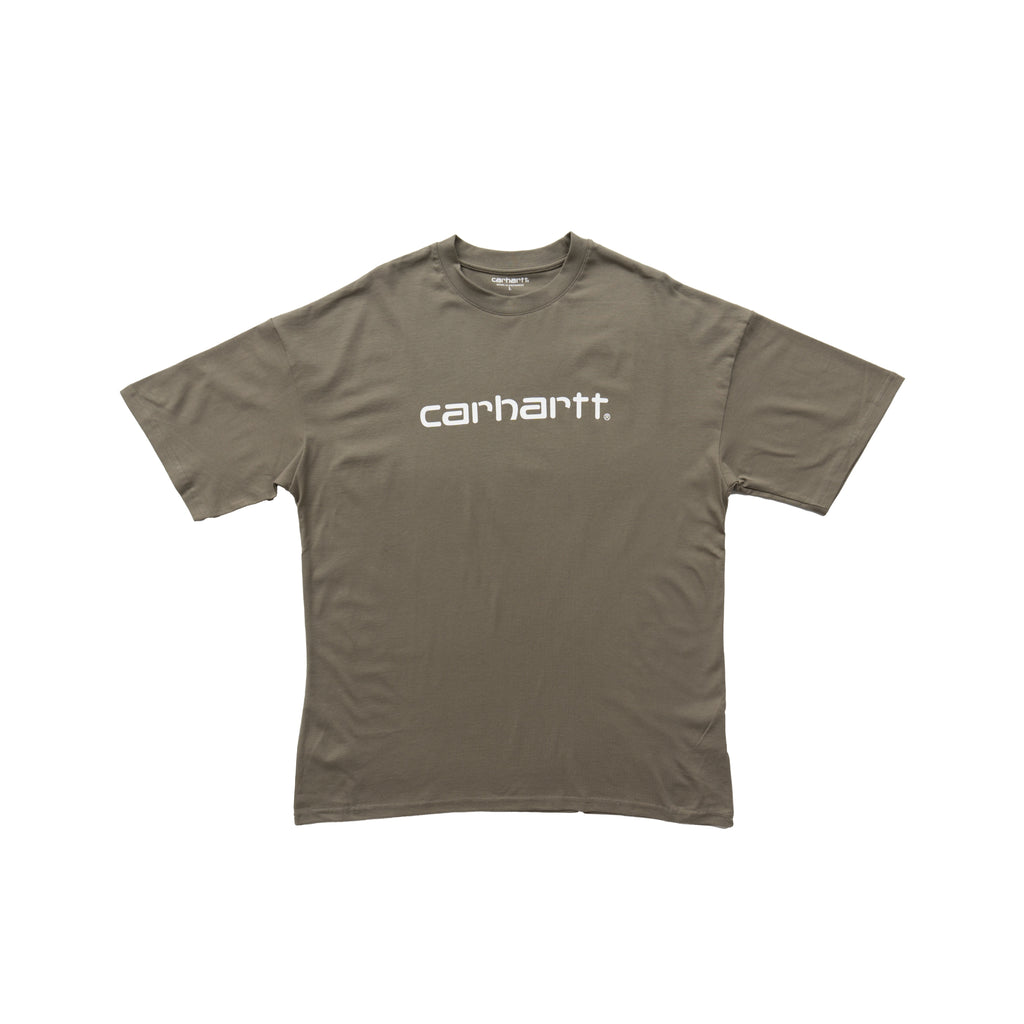 CARHARTT WIP ESSENTIAL LOGO T-SHIRT - DUSTY OLIVE