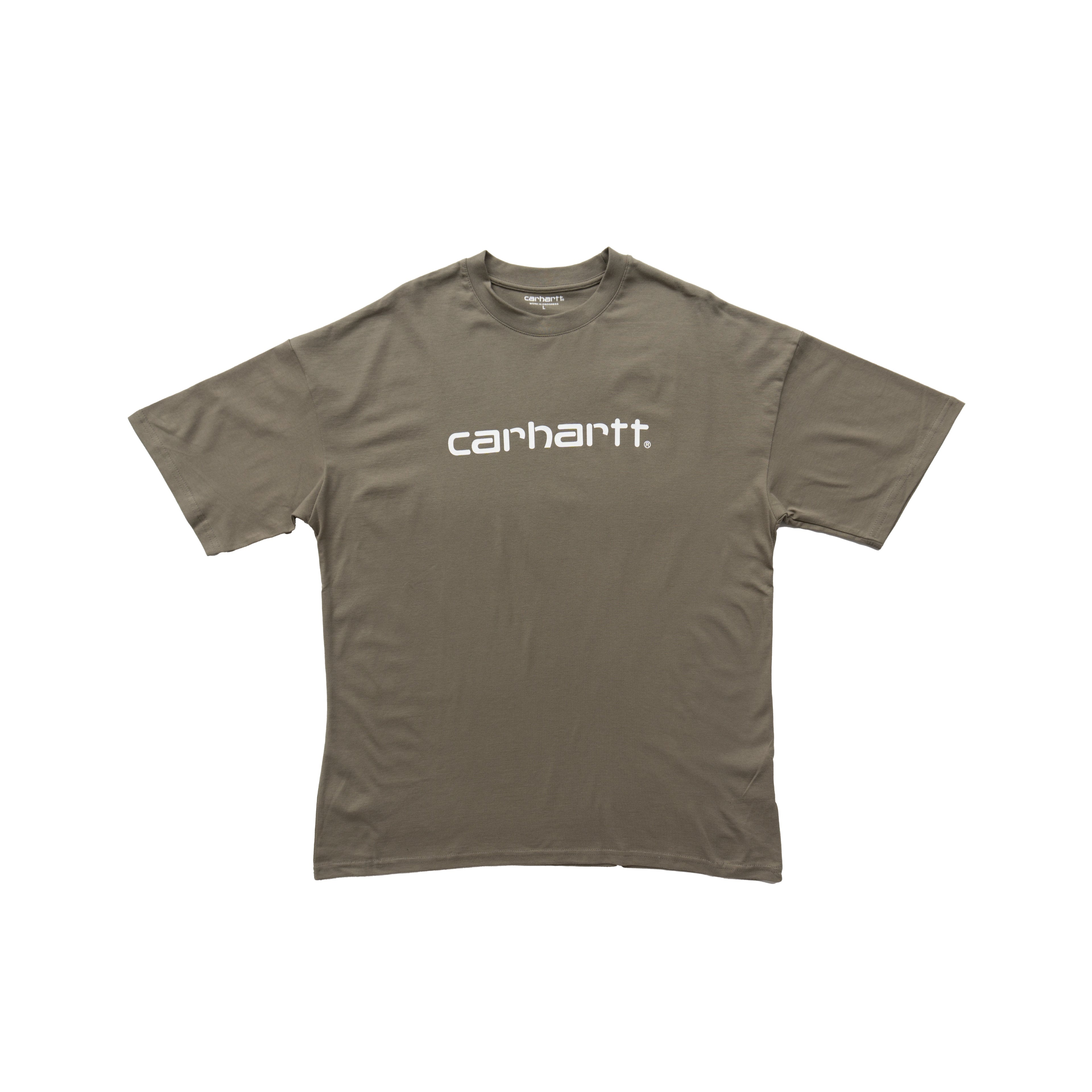CARHARTT WIP ESSENTIAL LOGO T-SHIRT - DUSTY OLIVE