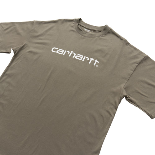 CARHARTT WIP ESSENTIAL LOGO T-SHIRT - DUSTY OLIVE