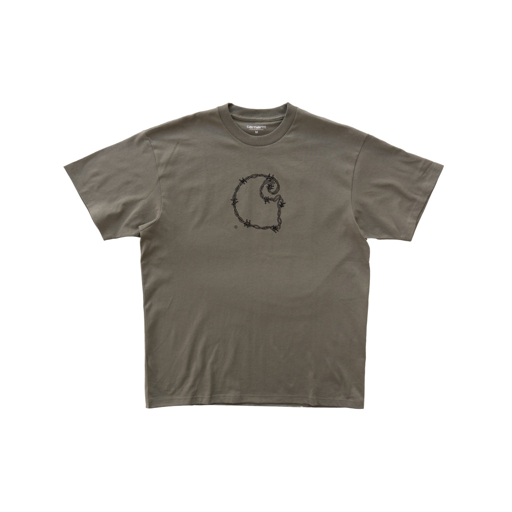 CARHARTT WIP BARBED WIRE C LOGO T-SHIRT – KHAKI