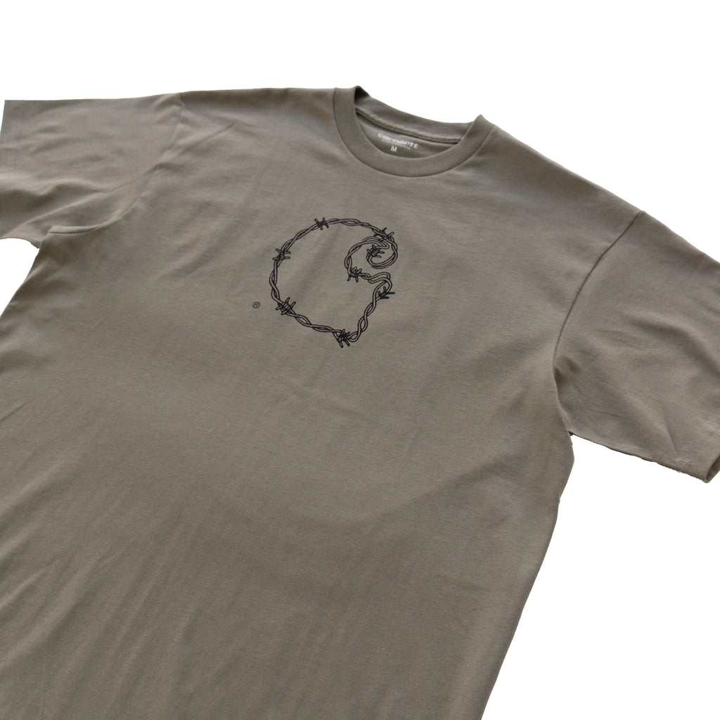 CARHARTT WIP BARBED WIRE C LOGO T-SHIRT – KHAKI