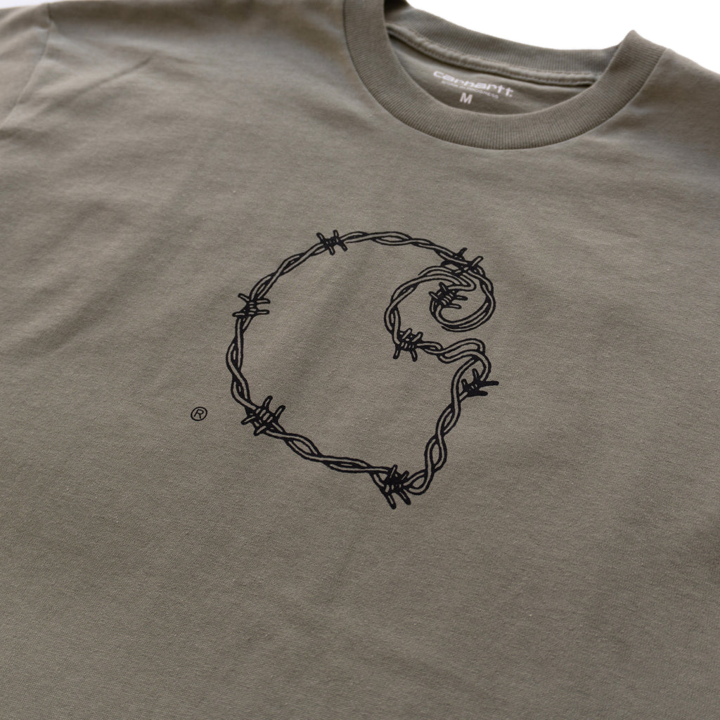 CARHARTT WIP BARBED WIRE C LOGO T-SHIRT – KHAKI