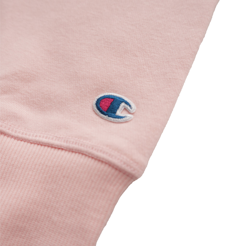 CHAMPION SMALL C LOGO HOODIE – PALE BLUSH PINK