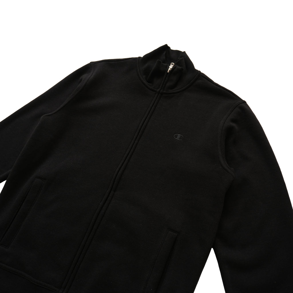 CHAMPION TONAL C LOGO ZIP-UP SWEATSHIRT – BLACK