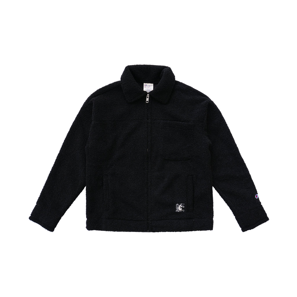 CHAMPION PAISLEY PATCH SHERPA JACKET – BLACK