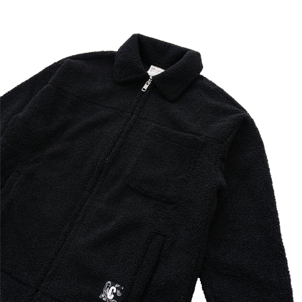 CHAMPION PAISLEY PATCH SHERPA JACKET – BLACK