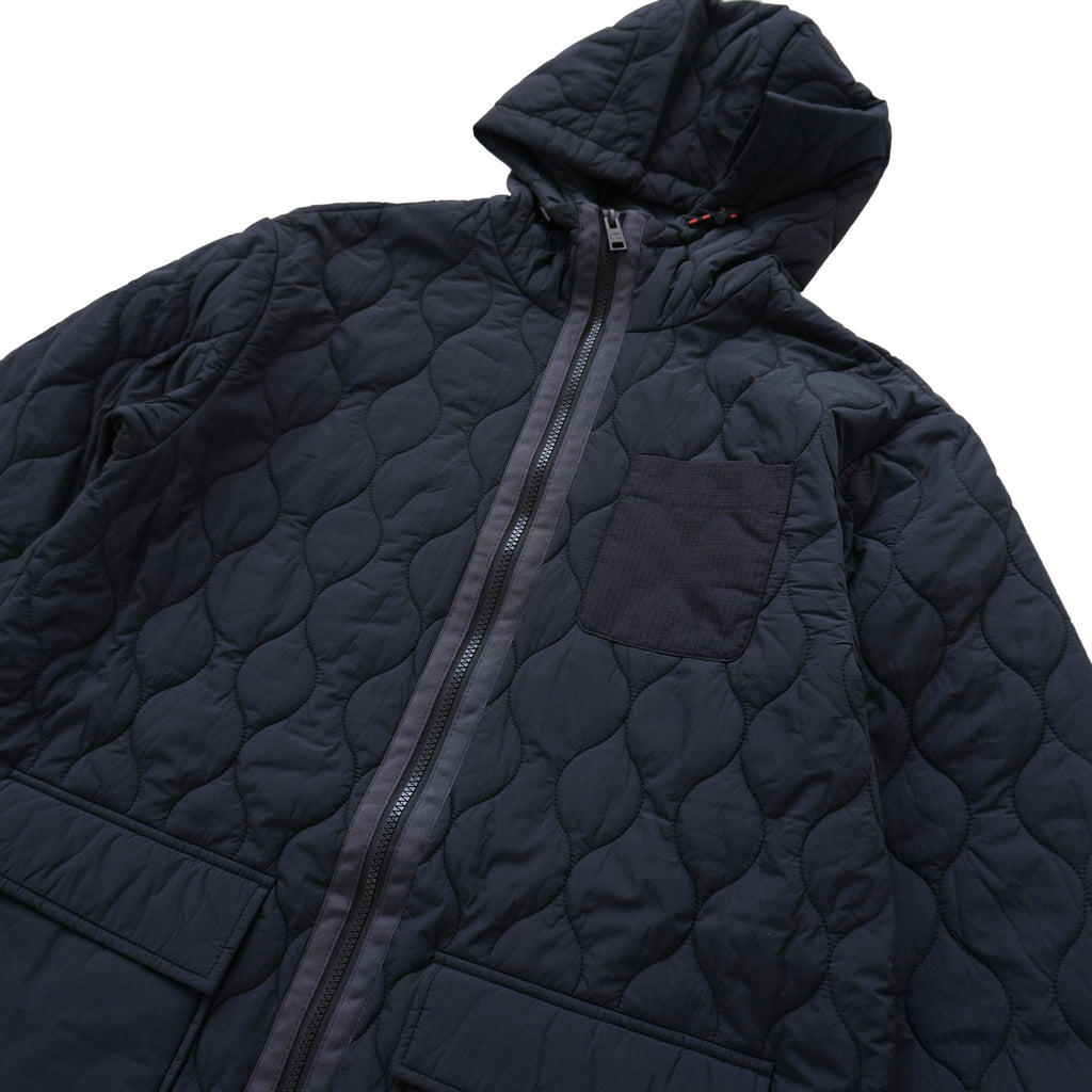 CHAMPION QUILTED HOODED JACKET – NAVY