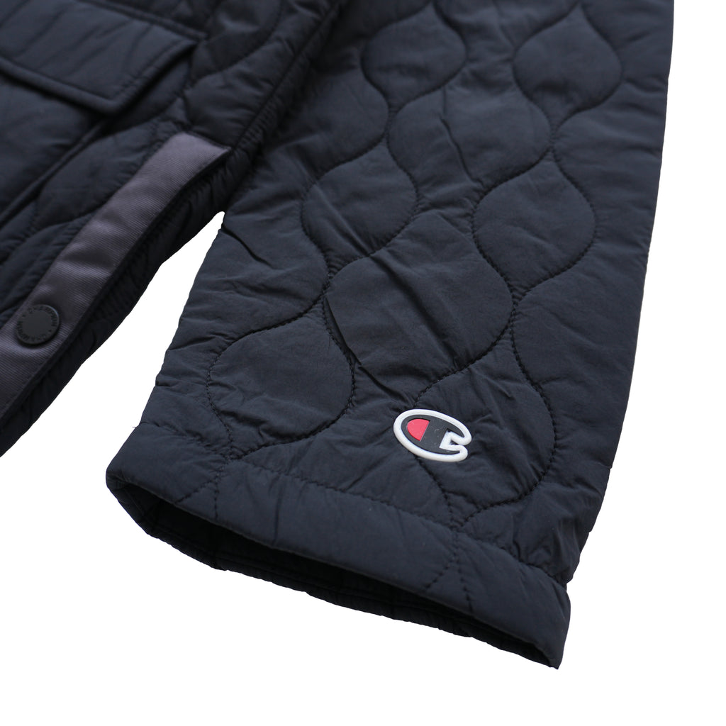 CHAMPION QUILTED HOODED JACKET – NAVY