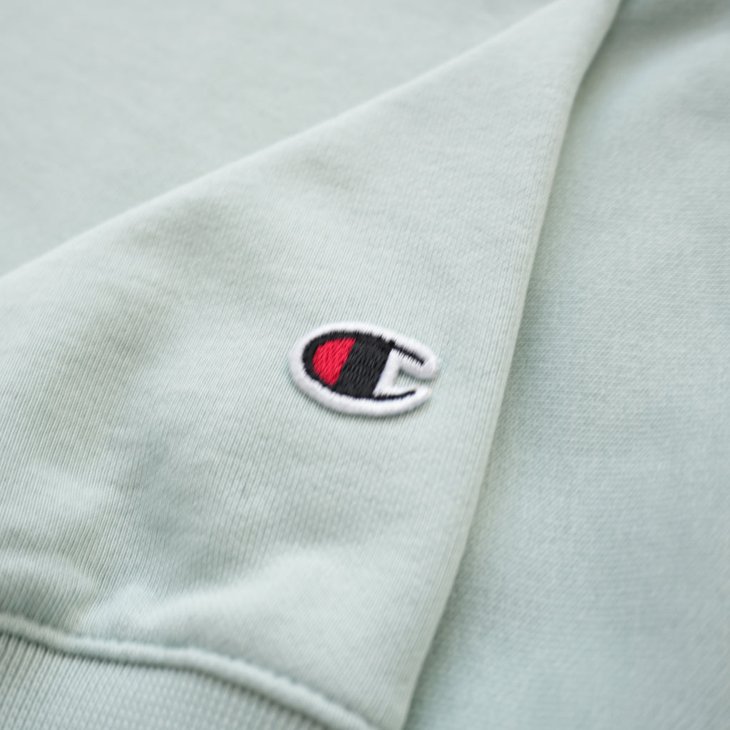CHAMPION TONAL C LOGO POLO SWEATSHIRT – PALE MINT