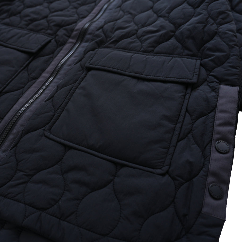 CHAMPION QUILTED HOODED JACKET – NAVY