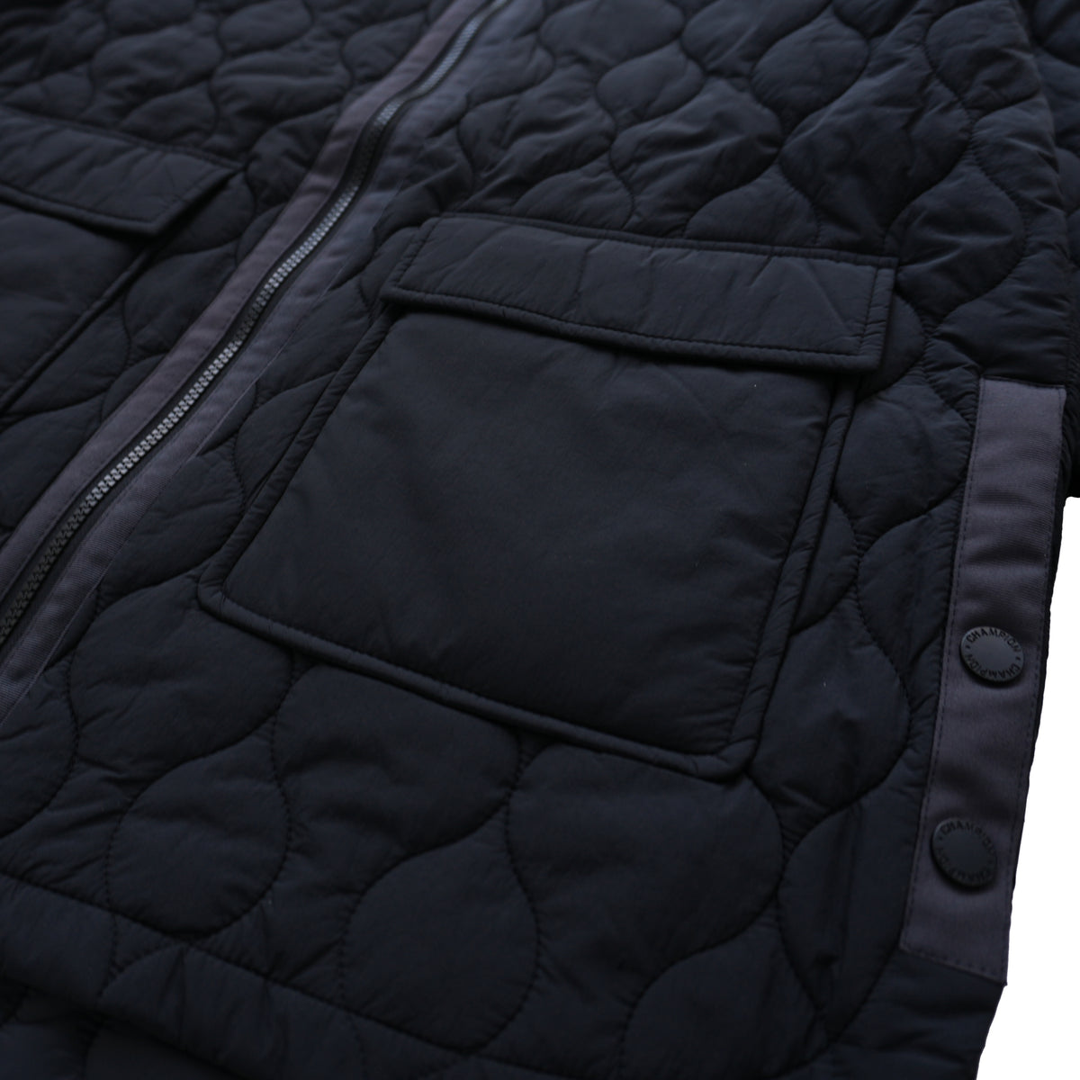 CHAMPION QUILTED HOODED JACKET – NAVY