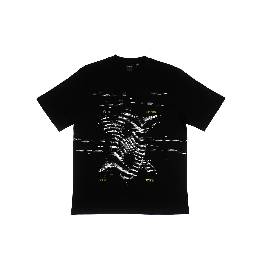 DAILY PAPER GLITCH GRAPHIC T-SHIRT – BLACK