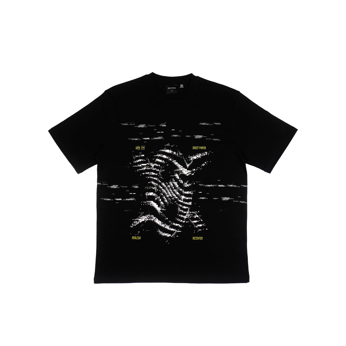 DAILY PAPER GLITCH GRAPHIC T-SHIRT – ZWART