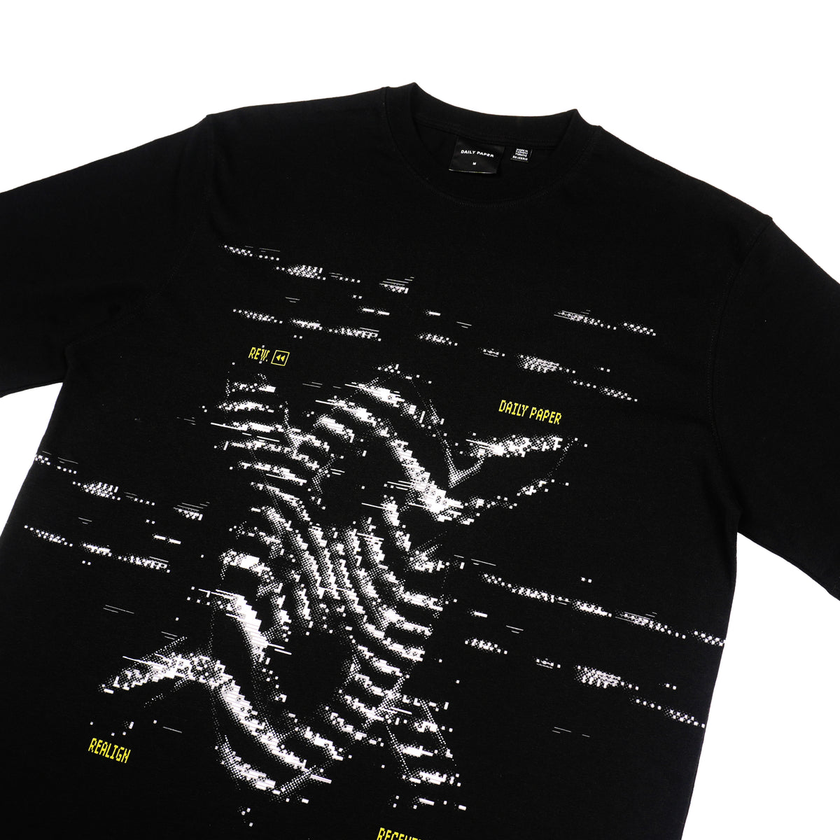 DAILY PAPER GLITCH GRAPHIC T-SHIRT – ZWART