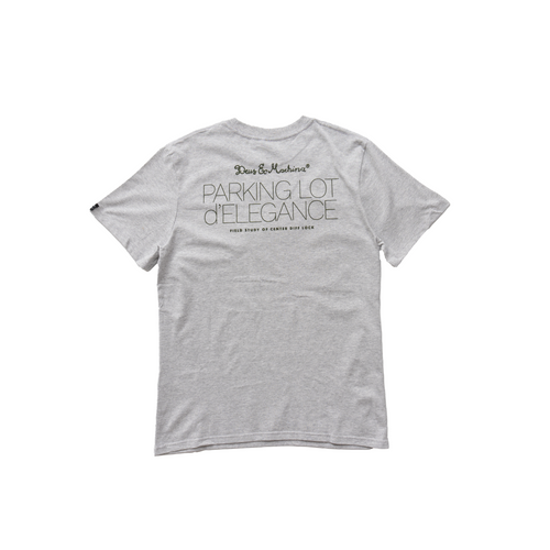 DEUS EX MACHINA PARKING LOT D'ELEGANCE GRAPHIC T-SHIRT - GREY MARL