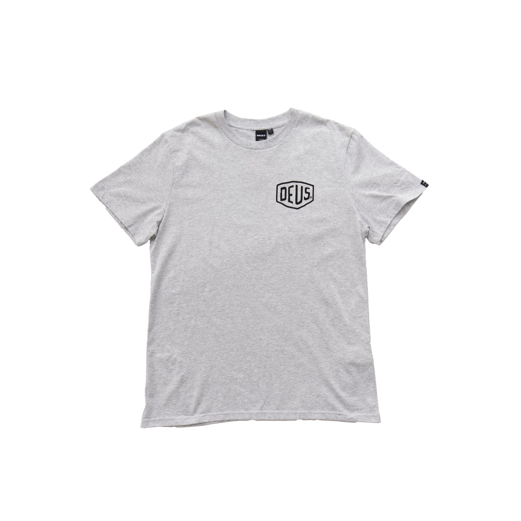 DEUS EX MACHINA VENICE ADDRESS GRAPHIC T-SHIRT - GREY MARL