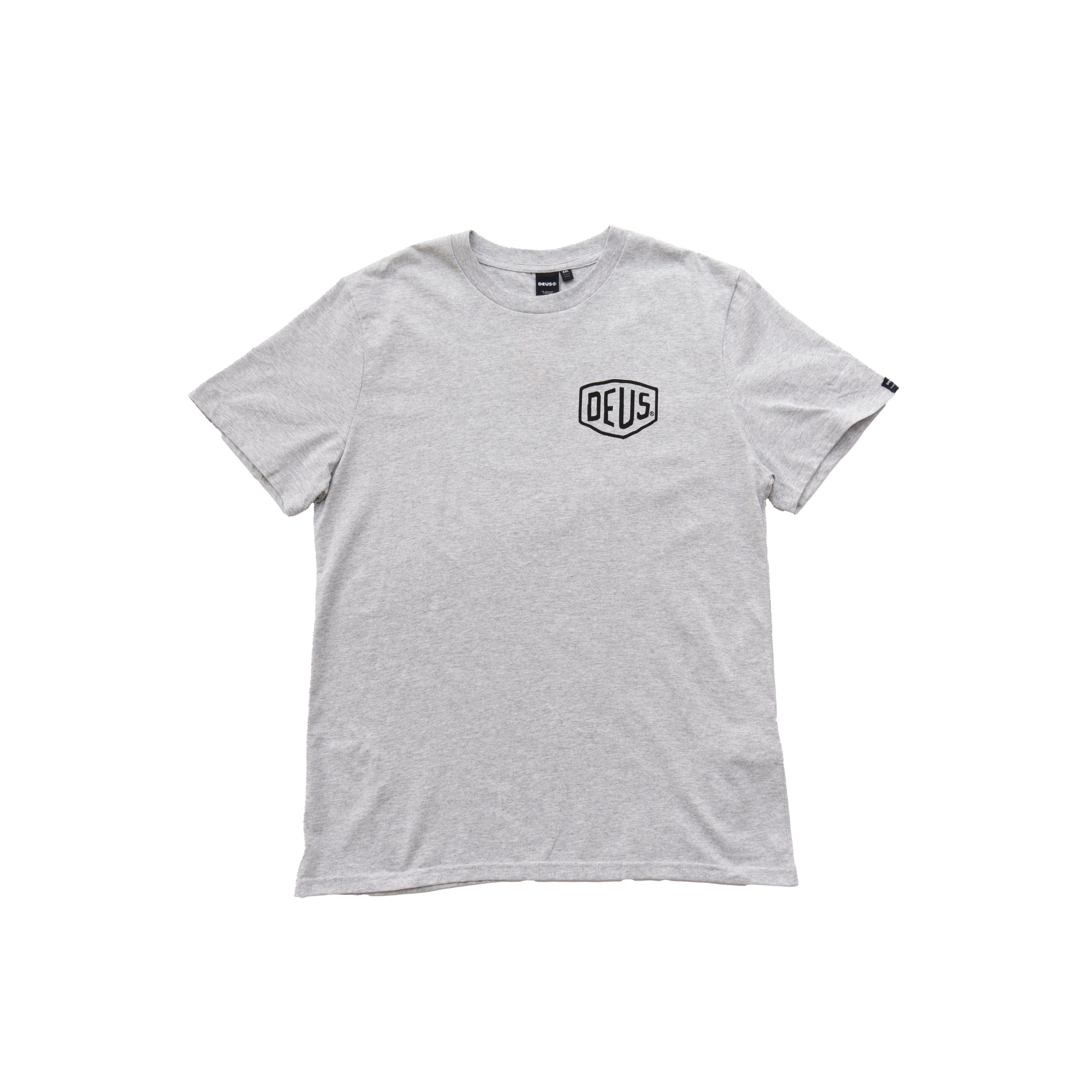 DEUS EX MACHINA VENICE ADDRESS GRAPHIC T-SHIRT - GREY MARL