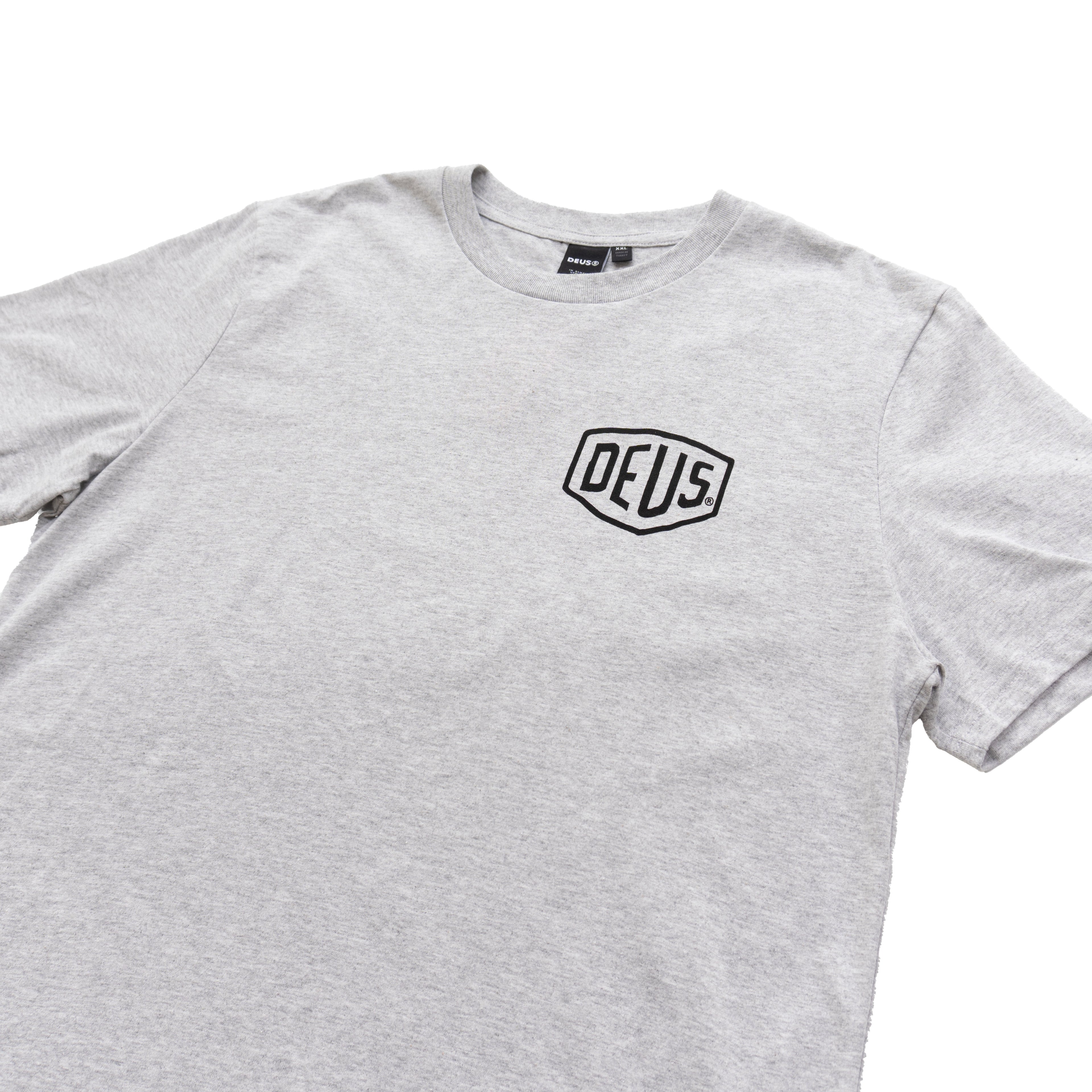 DEUS EX MACHINA VENICE ADDRESS GRAPHIC T-SHIRT - GREY MARL