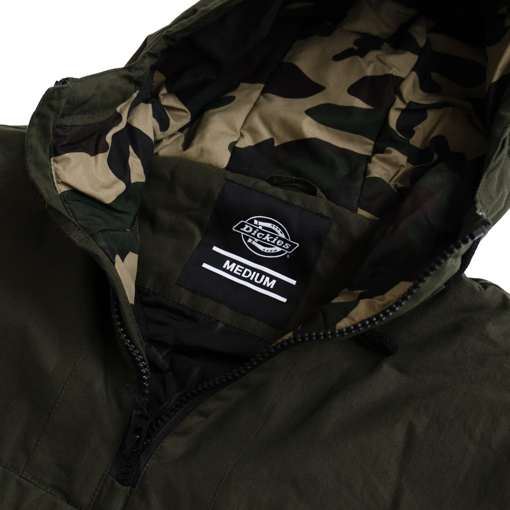 DICKIES CAMO LINED ANORAK JACKET – OLIVE GREEN