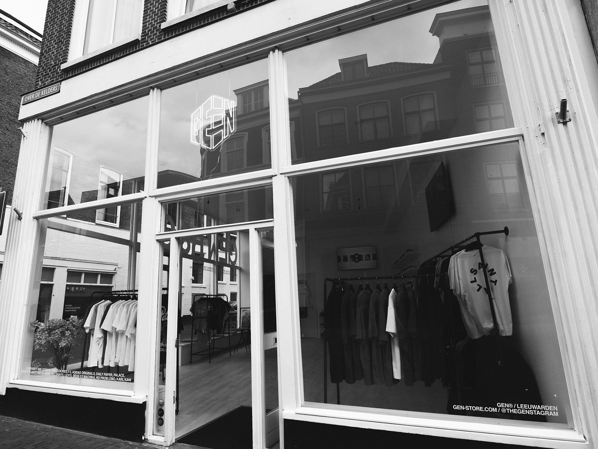 GEN storefront at Over de Kelders in Leeuwarden