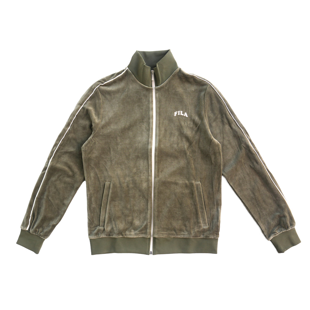 FILA TEGAL VELVET TRACK JACKET – OLIVE NIGHT