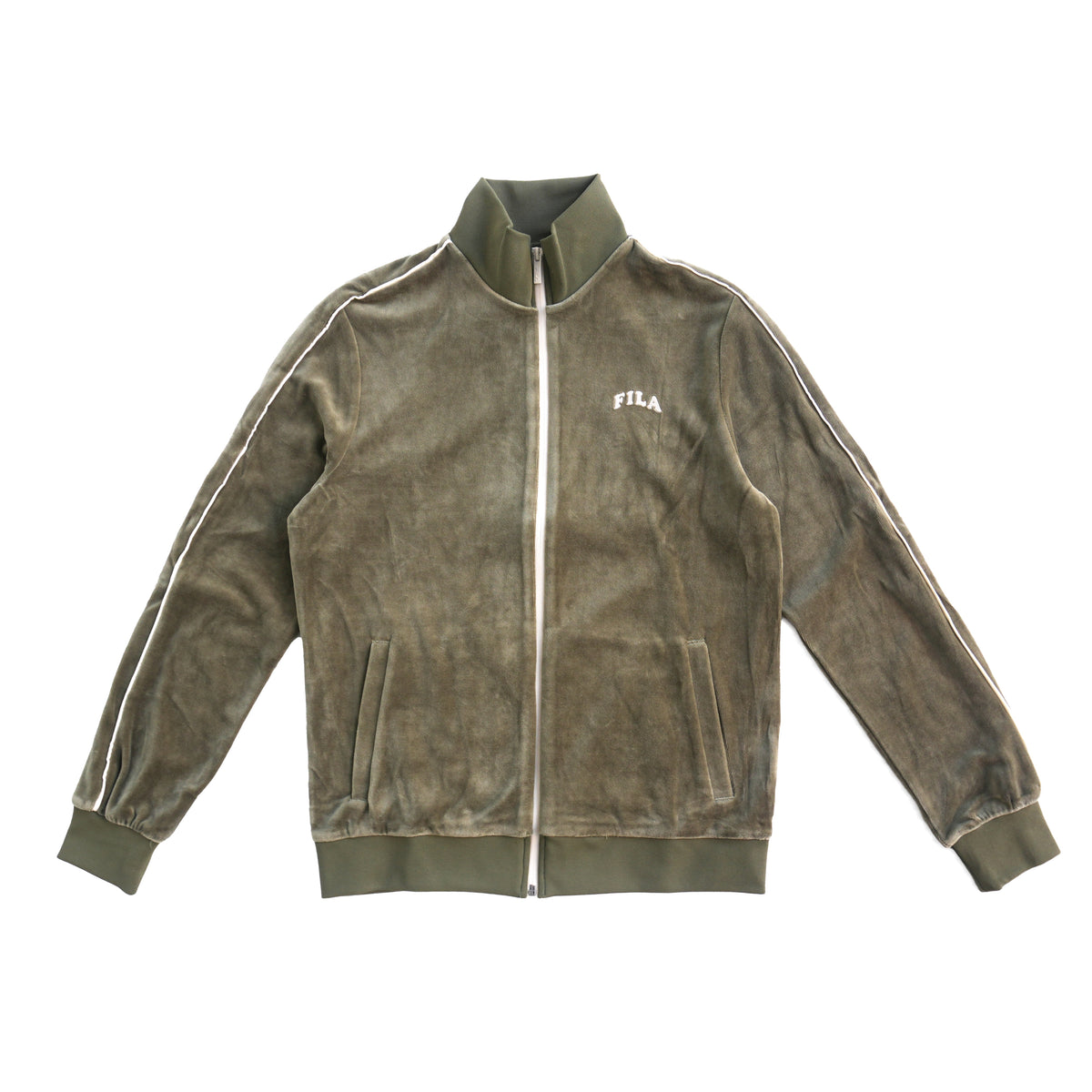 FILA TEGAL VELVET TRACK JACKET – OLIVE NIGHT