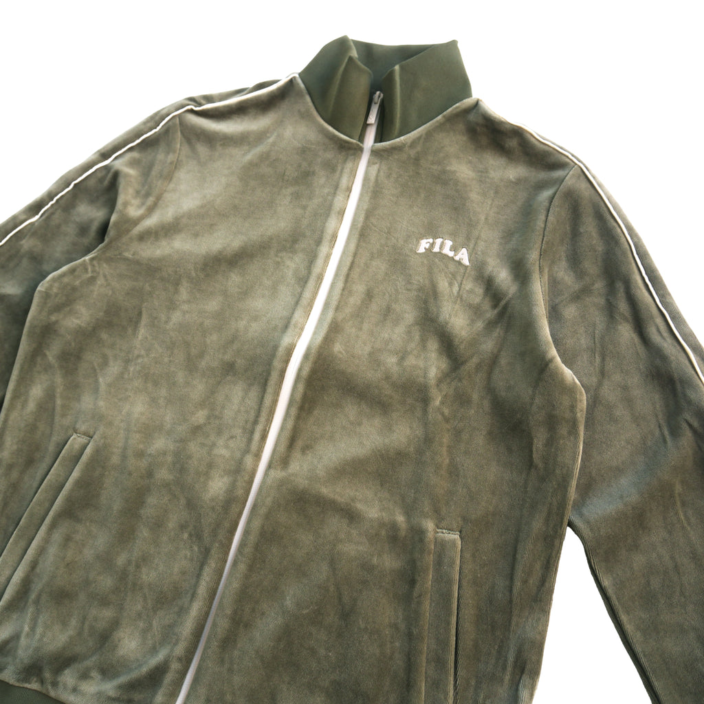 FILA TEGAL VELVET TRACK JACKET – OLIVE NIGHT